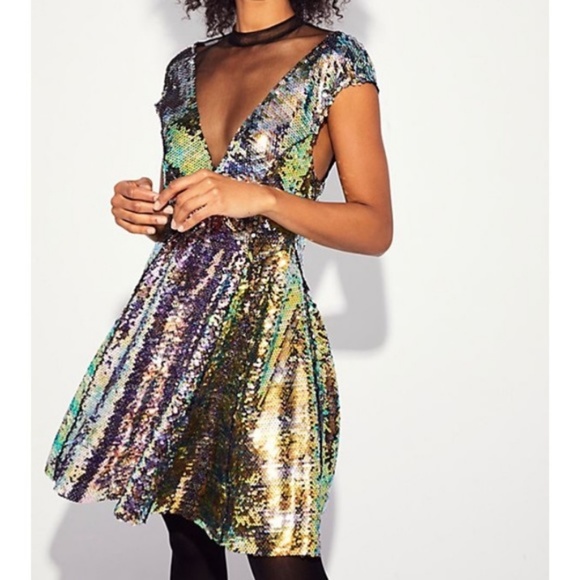 Free People Dresses & Skirts - Free People Dance Till Dawn Sequin Dress, Lrg, NWT